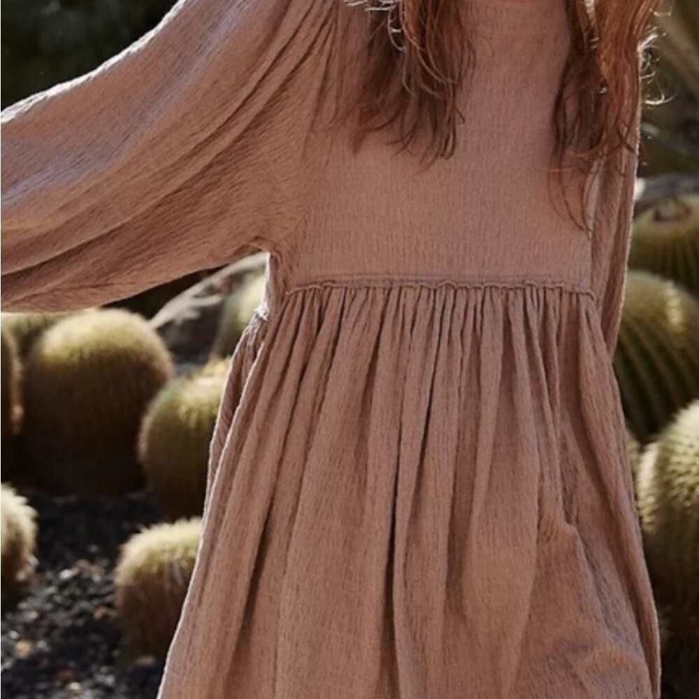 Free People Get Obsessed Mini Dress in Dusty Rose